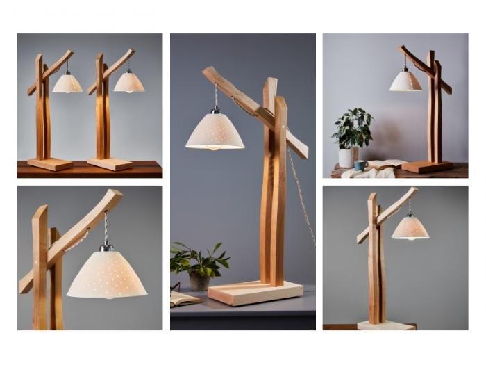 Bespoke wooden lamps