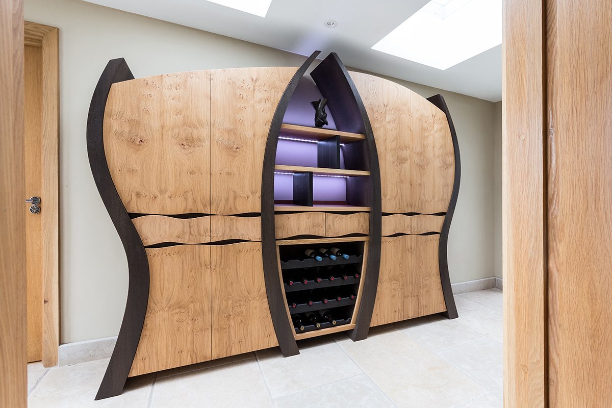 Bog Oak and Pippy Oak Bespoke Furniture handcrafted by Samuel F Walsh Furniture Cornwall Devon