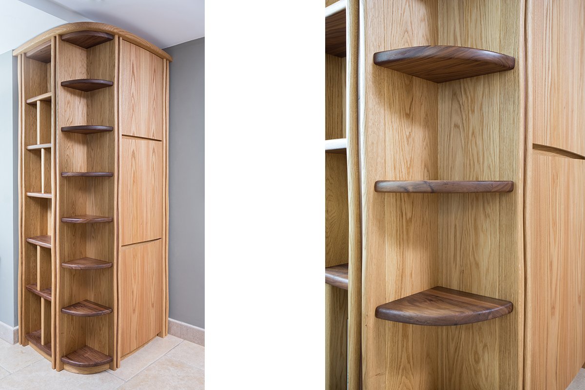 Handcrafted bespoke oak furniture for study in Devon by Samuel F Walsh Cornwall