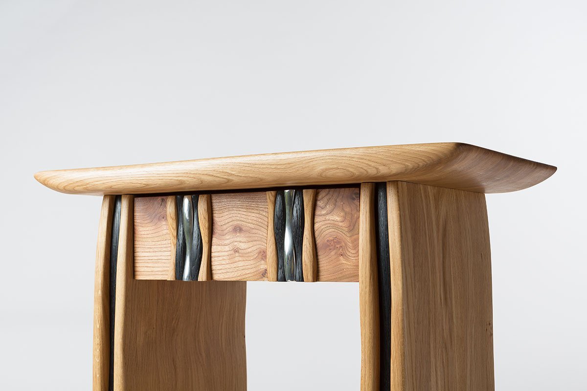 cj2 Creative furniture handmade in Cornwall. Cousin Jack, Cornish Tin Inlay. samuel F Walsh Furniture Cornwall