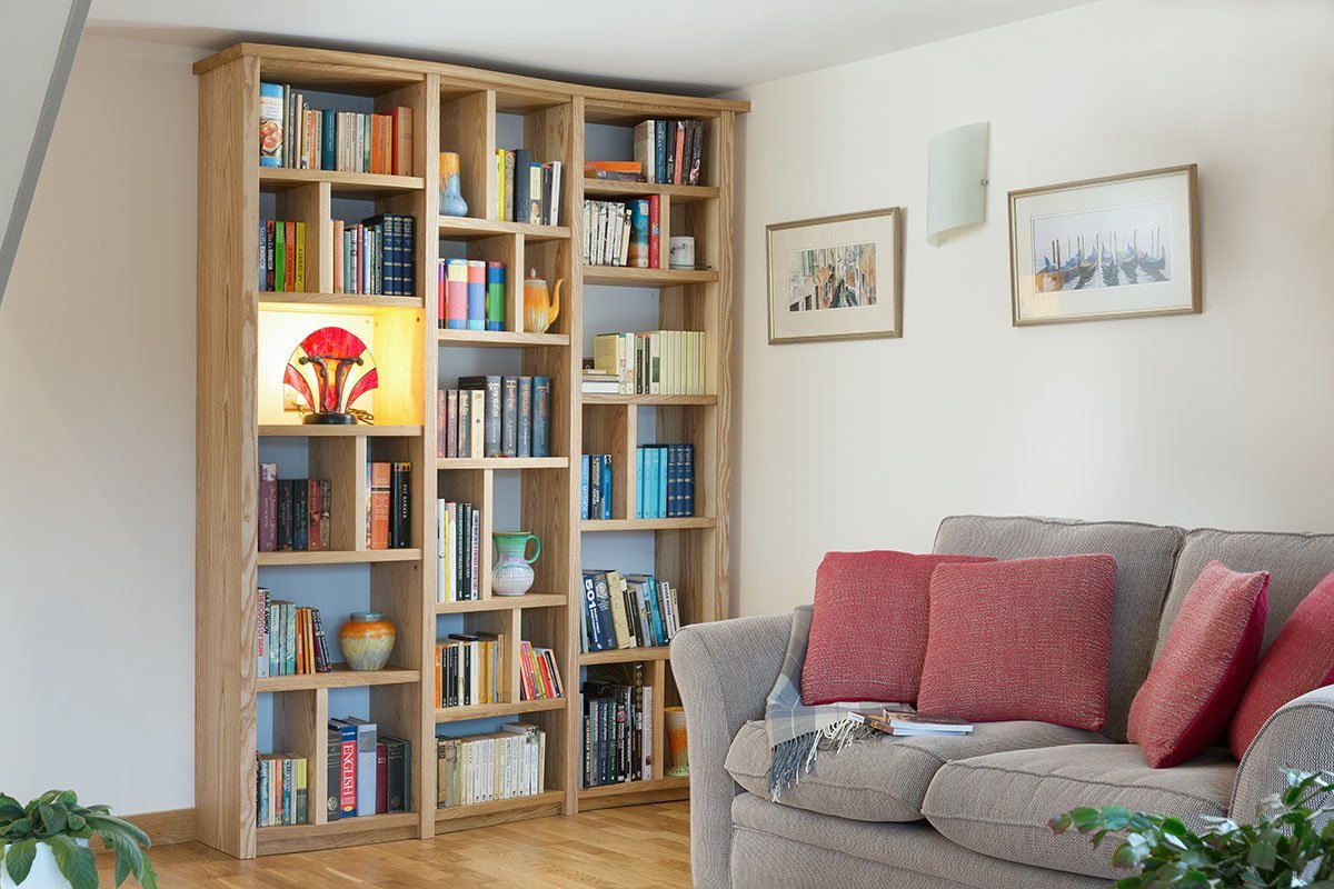 pg2 Solid Wood Shelves made to measure. Oak and Ash. Handmade in Cornwall